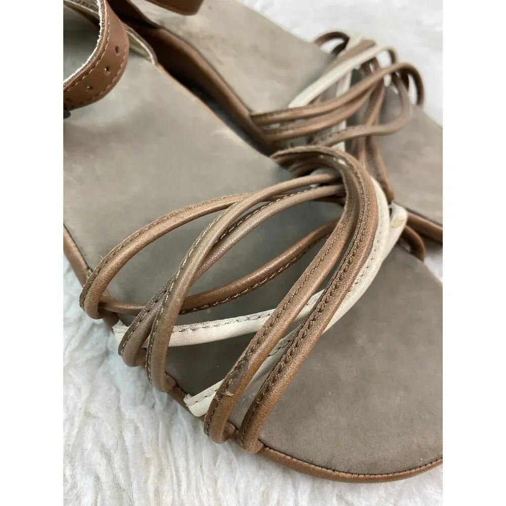 KEEN Women's Size 10.5 Brown Cream Strappy Slingback Ankle Strap Sandals * - Picture 2 of 11